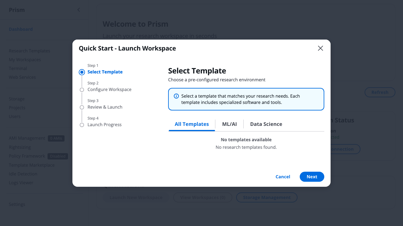 Quick Start Wizard